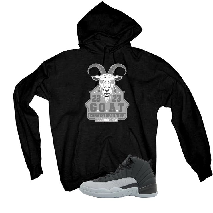 Air Jordan 12 Black/Wolf Grey Black T-Shirt (GOAT 23)| illcurrency