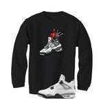 Air Jordan 4 White Cement Black T-Shirt (Splash Shoe)| illcurrency