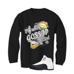 Air Jordan 12 Taxi Matching T-Shirt, Sweatshirts & Hoodies Black T-Shirt (Gossip)| illcurrency