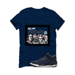 Levi’s x Air Jordan 3 Rigid Matching T-Shirt, Sweatshirts & Hoodies Navy Blue T-Shirt (All My Friends Are Dead)| illcurrency