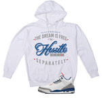 Air Jordan 3 True Blue Matching T-Shirt White T-Shirt (The dream is free)| illcurrency