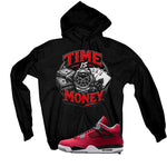 Air Jordan 4 Toro Bravo Matching T-Shirt, Sweatshirts, & Hoodies Black T-Shirt (Time is Money)| illcurrency