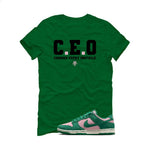 Nike Dunk Low “Soft Pink Malachite” | illcurrency Pine Green T-Shirt (CEO)