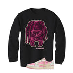 Travis Scott x Air Jordan 1 Low OG Shy Pink Matching T-Shirt, Sweatshirts, & Hoodies Black T-Shirt (Travis Land)| illcurrency