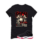 Air Jordan 11 Bred Velvet Black T-Shirt (Rich Hustler)| illcurrency