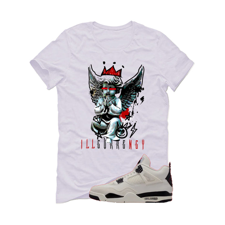 Air Jordan 4 Flight Club Matching T-Shirt, Sweatshirts & Hoodies White T-Shirt (Graffiti Angel)| illcurrency