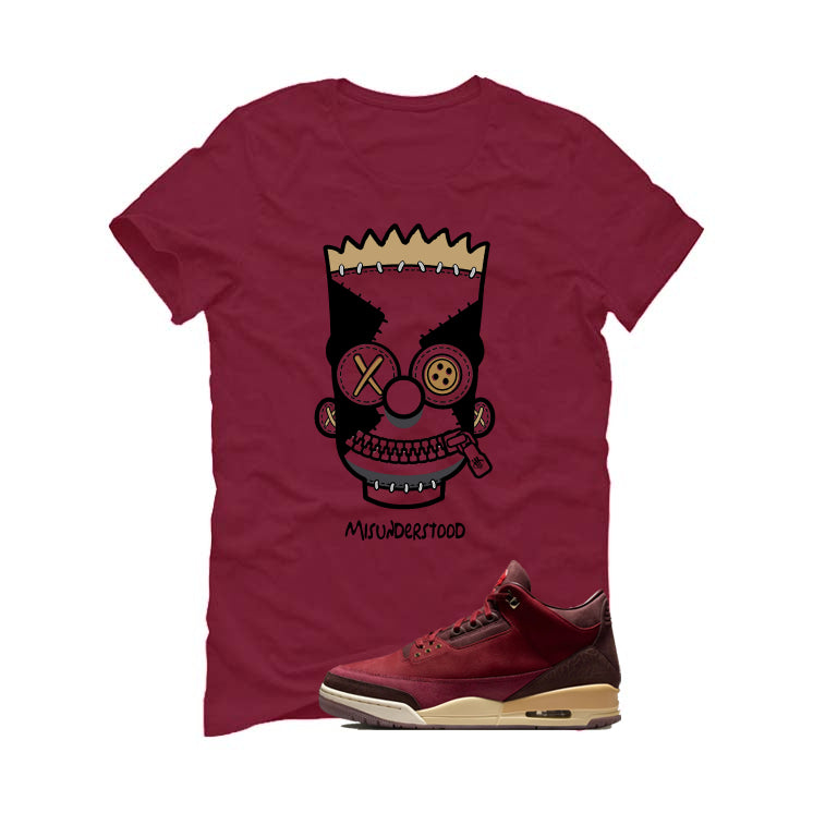 Air Jordan 3 OG Bin 23 Matching T-Shirt Maroon T-Shirt (Misunderstood)| illcurrency