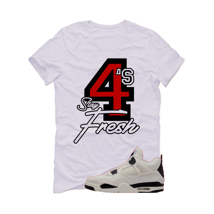 Air Jordan 4 Flight Club Matching T-Shirt, Sweatshirts & Hoodies White T-Shirt (Stay Fresh)| illcurrency