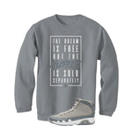 Air Jordan 9 Cool Grey Grey T-Shirt (DREAM IS FREE)| illcurrency
