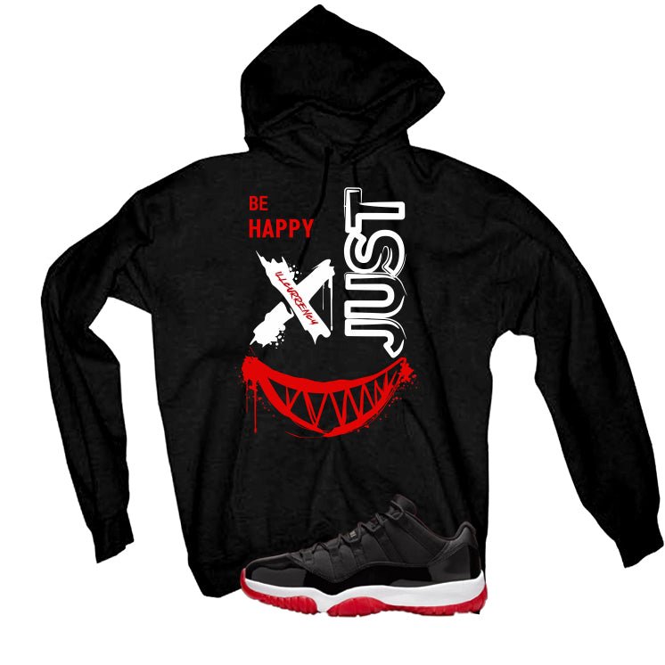 Air Jordan 11 Low Bred Black T-Shirt (Be Happy)| illcurrency