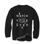NIKE FOAMPOSITE ONE CARBON FIBER Matching T-Shirt, Sweatshirts & Hoodies Black T-Shirt (Watch Your Step)| illcurrency