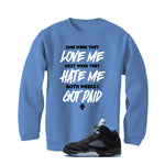 Air Jordan 5 Black/University Blue Matching T-Shirt Carolina Blue T-Shirt (Paid)| illcurrency