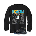 Air Jordan 11 Gamma Blue Matching T-Shirt, Sweatshirts & Hoodies Black T-Shirt (Stay ill Bear)| illcurrency