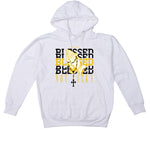 Air Jordan 1 High OG “Yellow Ochre” | illcurrency White T-Shirt (Blessed not lucky)