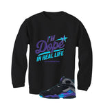 Air Jordan 8 OG Aqua Black T-Shirt (DOPE)| illcurrency