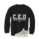Air Jordan 4 WMNS Seafoam Black T-Shirt (CEO)| illcurrency