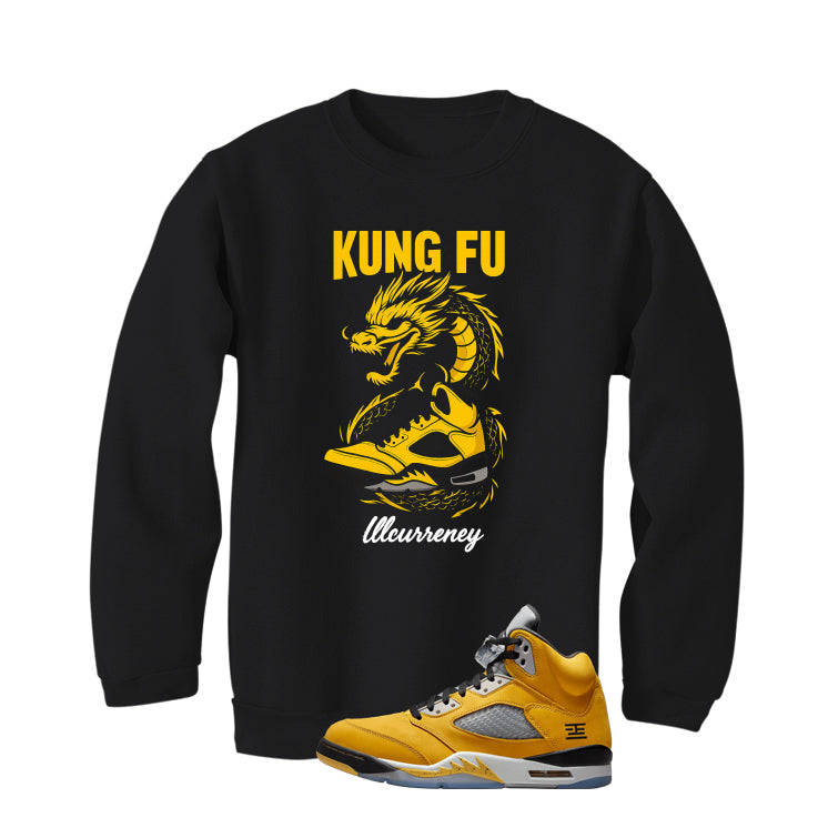 Air Jordan 5 Tokyo Matching T-Shirt, Sweatshirts & Hoodies Black T-Shirt (Kung Fu)| illcurrency