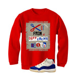 Air Jordan 11 Rare Air Matching T-Shirt, Sweatshirts & Hoodies Red T-Shirt (Cut from a different cloth)| illcurrency