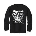 Air Jordan 4 Black Cat Matching T-Shirt, Sweatshirts & Hoodies Black T-Shirt (Make Money)| illcurrency