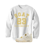 Air Jordan 4 WMNS “Metallic Gold” | illcurrency White T-Shirt (GOAT 23)