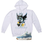 Air Jordan 4 Denim Worn Blue White T-Shirt (Graffiti Angel)| illcurrency
