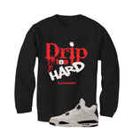 Air Jordan 4 Flight Club Matching T-Shirt, Sweatshirts & Hoodies Black T-Shirt (Drip To Hard)| illcurrency
