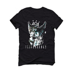 Air Jordan 4 Black Cat Matching T-Shirt, Sweatshirts & Hoodies Black T-Shirt (Graffiti Angel)| illcurrency