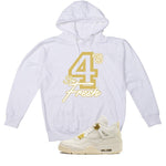 Air Jordan 4 WMNS “Metallic Gold” | illcurrency White T-Shirt (4's Stay Fresh)