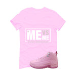 Air Jordan 12 GS Pearl Pink Matching T-Shirt, Sweatshirts & Hoodies Pink T-Shirt (Me vs Me)| illcurrency
