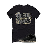 A Ma Maniere x Air Jordan 3 Black Black T-Shirt (Hustle By Any Means)| illcurrency