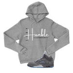 Air Jordan 5 Wolf Grey Matching T-Shirt, Sweatshirts & Hoodies Grey T-Shirt (Stay Humble)| illcurrency