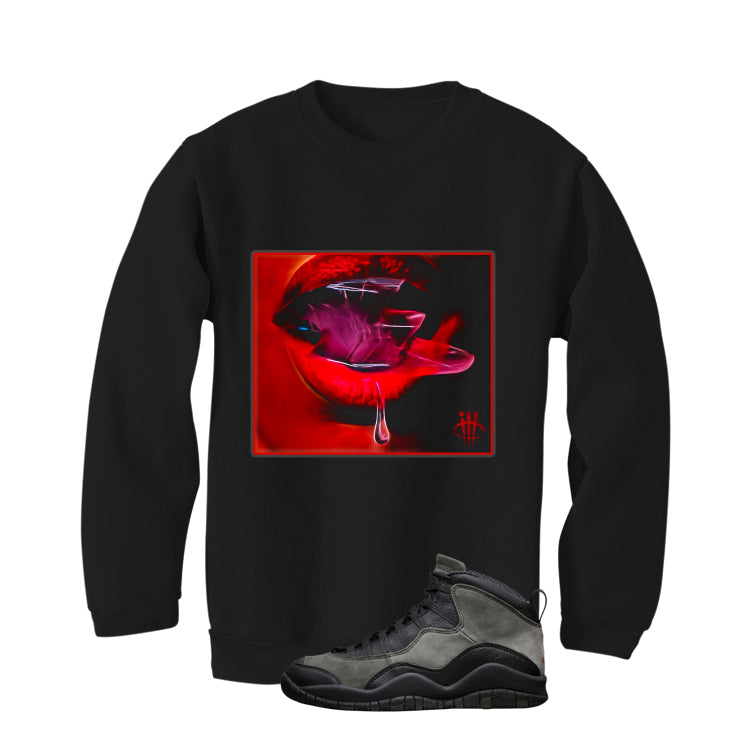 Air Jordan 10 Shadow Matching T-Shirt, Sweatshirts & Hoodies Black T-Shirt (Lips)| illcurrency