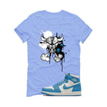 Air Jordan 1 High OG UNC Reimagined Carolina Blue T-Shirt (Iron Bull)| illcurrency