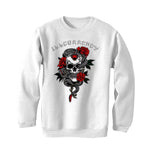 Air Jordan 13 Wolf Grey - White T-Shirt (Snake skeleton rose)