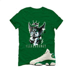 Air Jordan 13 GS Pine Green Pine Green T-Shirt (Graffiti Angel)| illcurrency