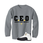 Air Jordan 12 Taxi Matching T-Shirt, Sweatshirts & Hoodies Grey T-Shirt (Ceo)| illcurrency