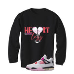 Air Jordan 4 Comic Matching T-Shirt Black T-Shirt (Heartless)| illcurrency