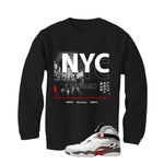 Air Jordan 8 Bugs Bunny Matching T-Shirt, Sweatshirts & Hoodies Black T-Shirt (City Never Sleeps)| illcurrency