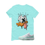 Air Jordan 11 Low WMNS Igloo Mint Green T-Shirt (ducked)| illcurrency