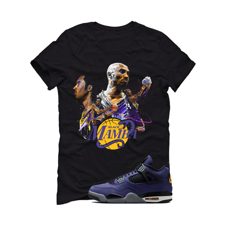 Air Jordan 4 OG Lakers Matching T-Shirt, Sweatshirts & Hoodies Black T-Shirt (Black Mamba)| illcurrency