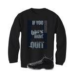 NIKE FOAMPOSITE ONE CARBON FIBER Matching T-Shirt, Sweatshirts & Hoodies Black T-Shirt (If You Quit)| illcurrency
