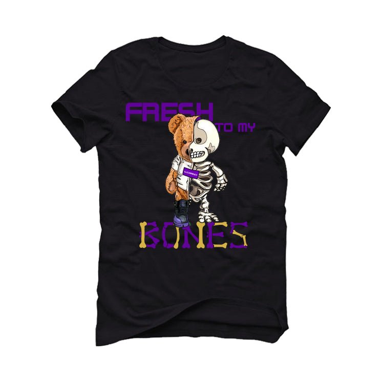 Air Jordan 12 Field Purple - Black T-Shirt (Fresh to my bones)