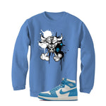 Air Jordan 1 High OG UNC Reimagined Carolina Blue T-Shirt (Iron Bull)| illcurrency