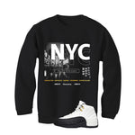 Air Jordan 12 Taxi Matching T-Shirt, Sweatshirts & Hoodies Black T-Shirt (City Never Sleeps)| illcurrency