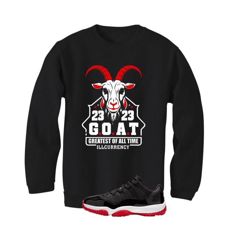 Air Jordan 11 Low Bred Black T-Shirt (GOAT 23)| illcurrency
