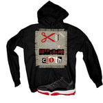 Air Jordan 11 Low Bred Black T-Shirt (Blessed not lucky)| illcurrency