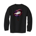 Air Jordan 5 Burgundy - Black T-Shirt (LIPS UNSEALED)