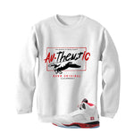 Air Jordan 5 Fire Red Black Tongue White T-Shirt (Authentic)| illcurrency