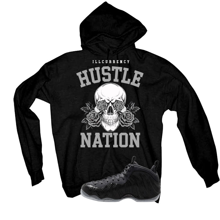 NIKE FOAMPOSITE ONE CARBON FIBER Matching T-Shirt, Sweatshirts & Hoodies Black T-Shirt (Hustle Nation)| illcurrency