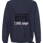 Levi’s x Air Jordan 3 Rigid Matching T-Shirt, Sweatshirts & Hoodies Navy Blue T-Shirt (Gotta Stop Spending Money)| illcurrency